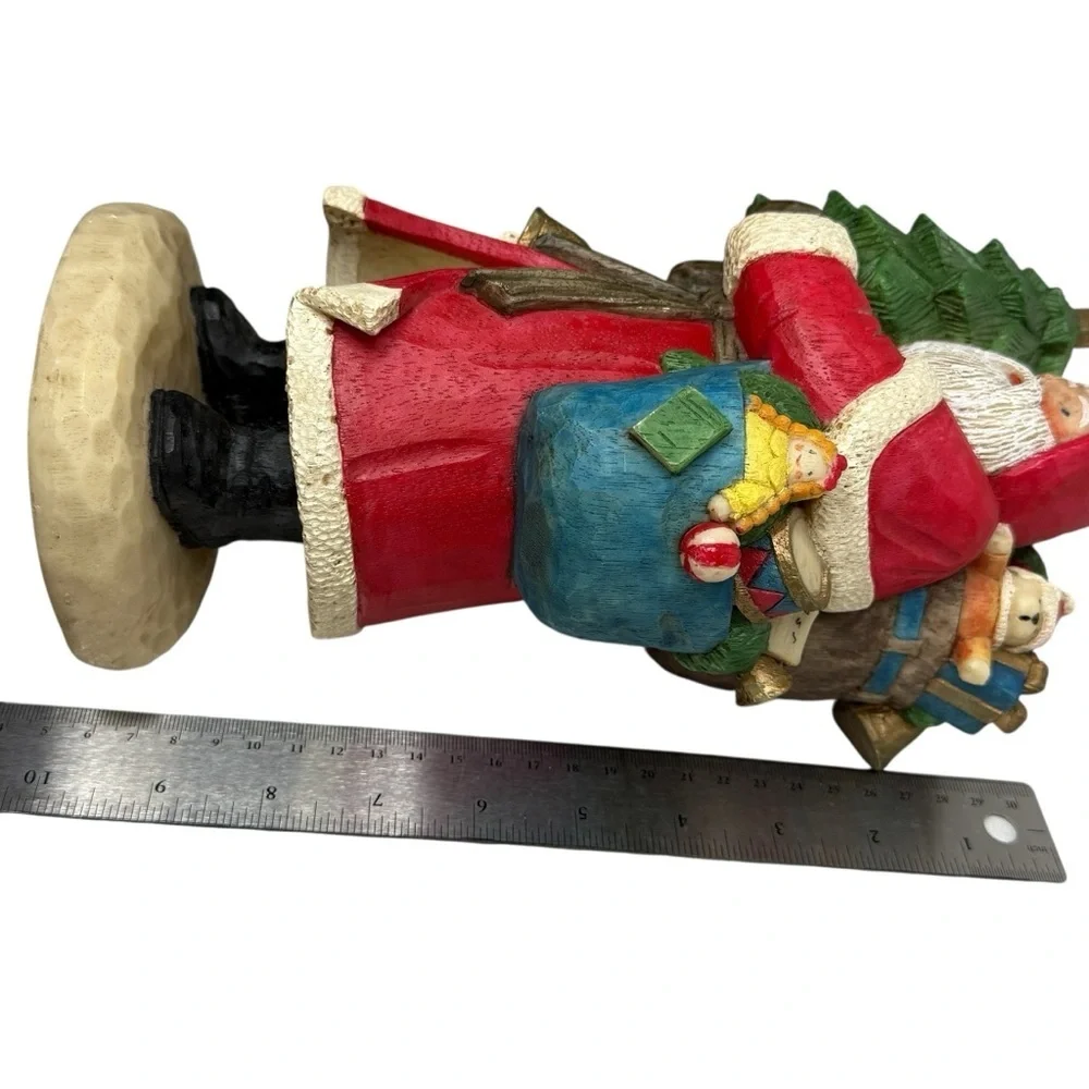 Kurt Adler Santa Claus 10” Figurine World Resin Bag Toys Classic Timeless X-Mas